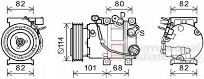 VAN WEZEL 8200k377 -  Компрессор, кондиционер